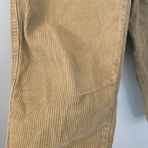 Zara Boys Size 11-12 Brown-Green Khaki Corduroy Pants Elastic Waist - Picture 2 of 4